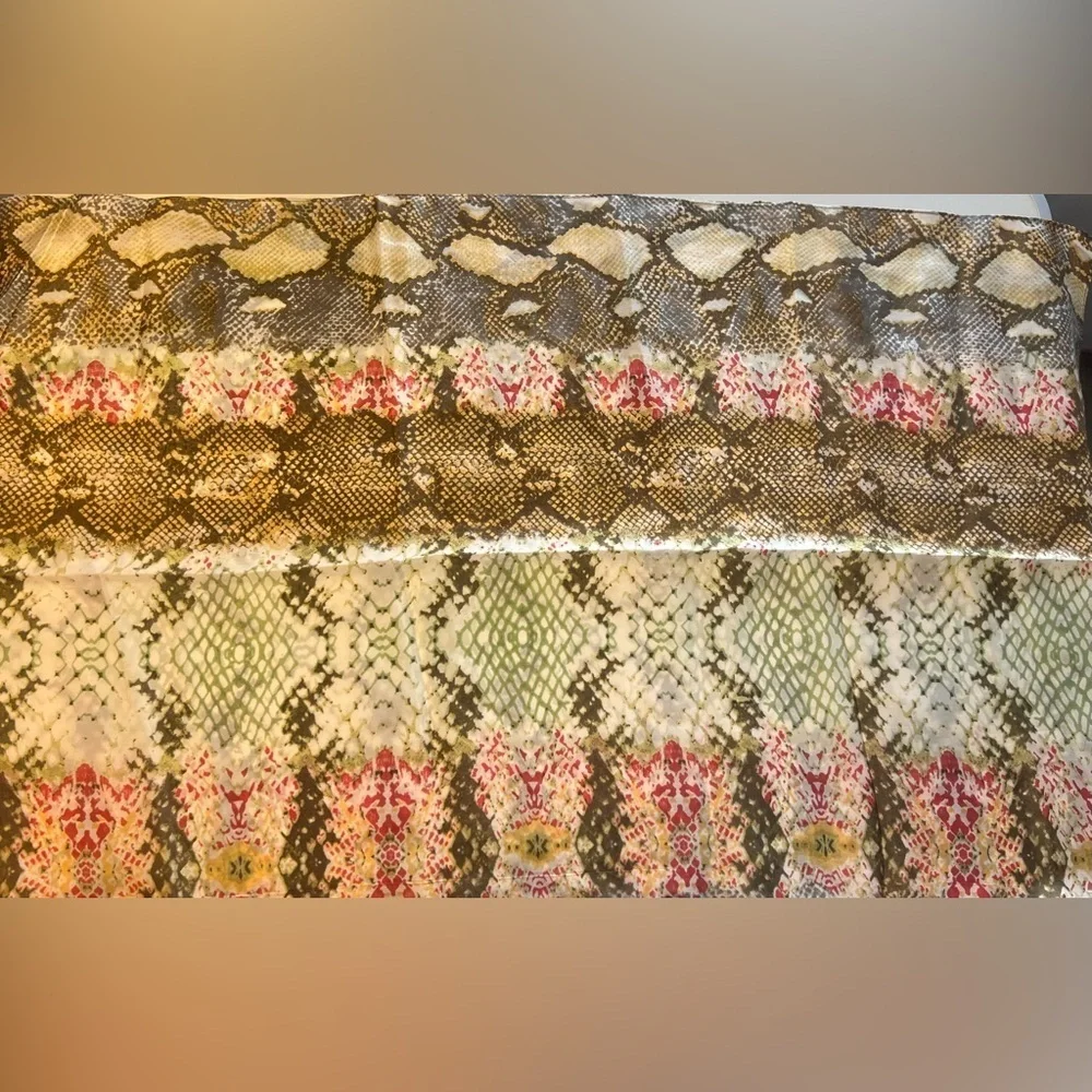 Chico’s | ladies snake print rectangular silk scarf